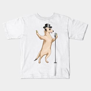 Meerkat Singer Microphone Music Kids T-Shirt